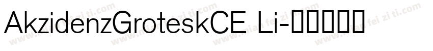 AkzidenzGroteskCE Li字体转换